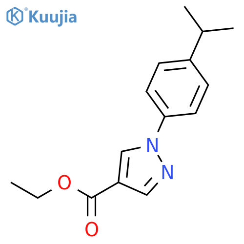 1H-PYRAZOLE-4-CARBOXYLIC ACID, 1-[4-(1-METHYLETHYL)PHENYL]-, ETHYL ESTER structure