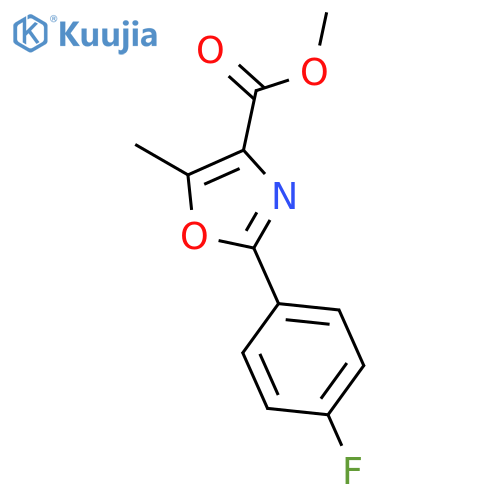 4-OXAZOLECARBOXYLIC ACID, 2-(4-FLUOROPHENYL)-5-METHYL-, METHYL ESTER structure