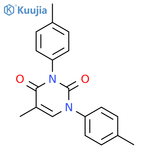 2,4(1H,3H)-Pyrimidinedione, 5-methyl-1,3-bis(4-methylphenyl)- structure