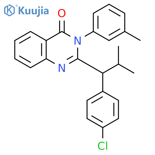 4(3H)-Quinazolinone,2-[1-(4-chlorophenyl)-2-methylpropyl]-3-(3-methylphenyl)- structure