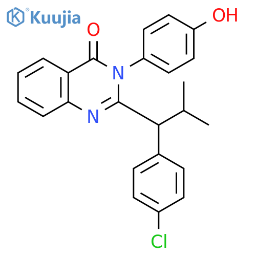 4(3H)-Quinazolinone,2-[1-(4-chlorophenyl)-2-methylpropyl]-3-(4-hydroxyphenyl)- structure