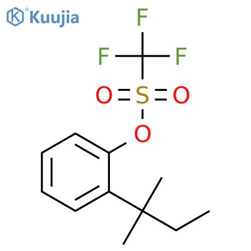 Methanesulfonic acid, trifluoro-, 2-(1,1-dimethylpropyl)phenyl ester structure