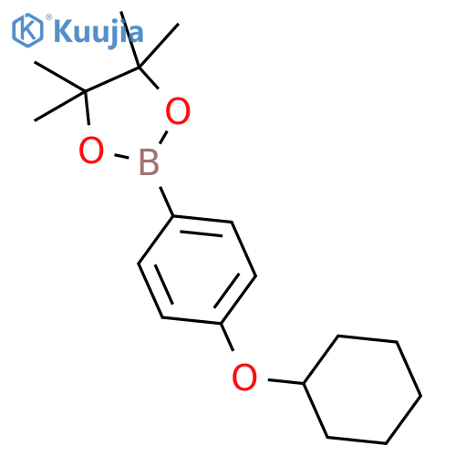2-4-(cyclohexyloxy)phenyl-4,4,5,5-tetramethyl-1,3,2-dioxaborolane structure