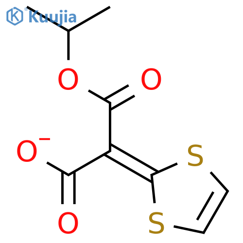 Propanedioic acid, 1,3-dithiol-2-ylidene-, mono(1-methylethyl) ester structure