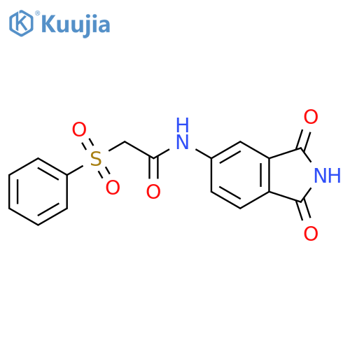 2-(benzenesulfonyl)-N-(1,3-dioxo-2,3-dihydro-1H-isoindol-5-yl)acetamide structure