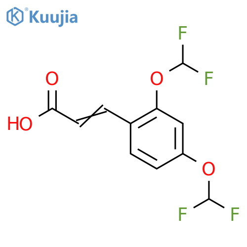 3-2,4-bis(difluoromethoxy)phenylprop-2-enoic acid structure