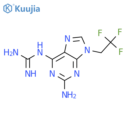 Guanidine, [2-amino-9-(2,2,2-trifluoroethyl)-9H-purin-6-yl]- structure