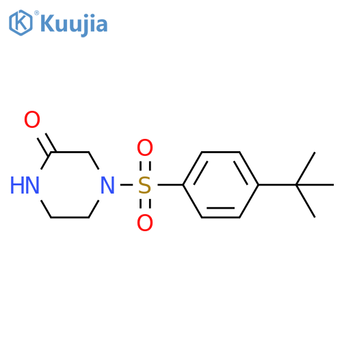 4-((4-(tert-Butyl)phenyl)sulfonyl)piperazin-2-one structure