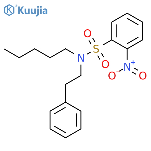 Benzenesulfonamide, 2-nitro-N-pentyl-N-(2-phenylethyl)- structure