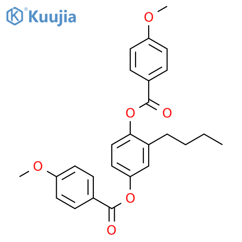 Benzoic acid, 4-methoxy-, 2-butyl-1,4-phenylene ester structure