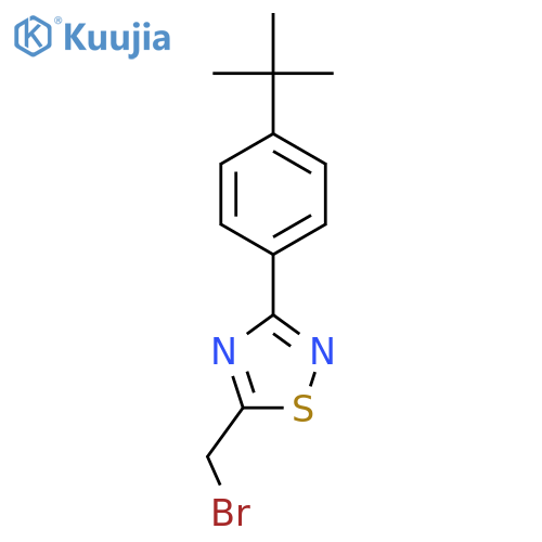 1,2,4-THIADIAZOLE, 5-(BROMOMETHYL)-3-[4-(1,1-DIMETHYLETHYL)PHENYL]- structure