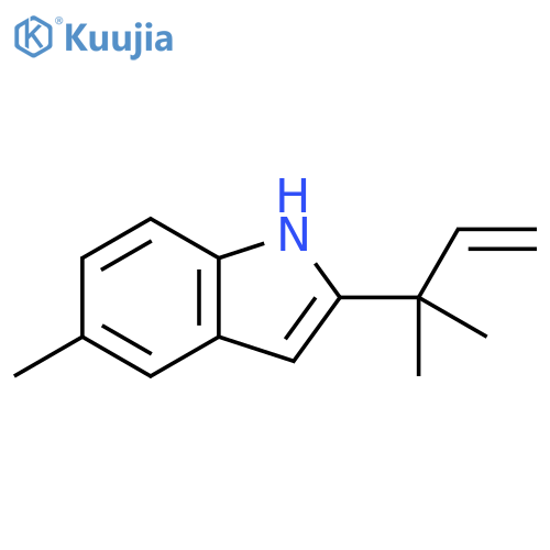 2-(1,1-dimethyl-2-propen-1-yl)-5-methyl-1H-Indole structure