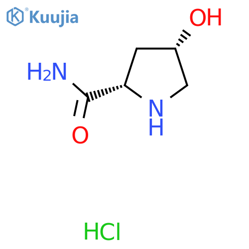 (2S,4S)-4-hydroxypyrrolidine-2-carboxamide;hydrochloride structure