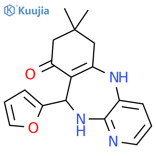 10-(2-Furyl)-7,7-dimethyl-5,6,7,8,10,11-hexahydro-9H-pyrido3,2-b1,4benzodiazepin-9-one structure