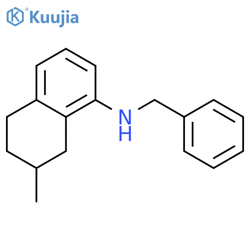 1-NAPHTHALENAMINE, 5,6,7,8-TETRAHYDRO-7-METHYL-N-(PHENYLMETHYL)- structure