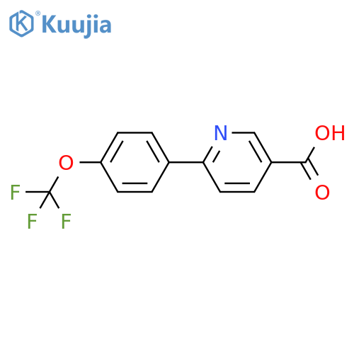 6-(4-(Trifluoromethoxy)phenyl)nicotinic acid structure