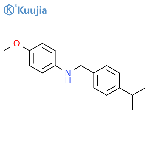 4-methoxy-N-{4-(propan-2-yl)phenylmethyl}aniline structure
