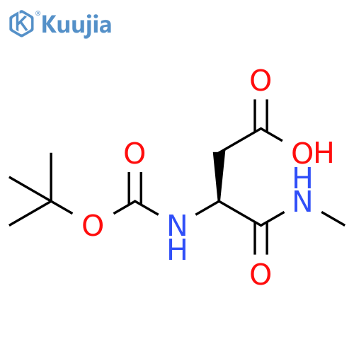 Butanoic acid, 3-[[(1,1-dimethylethoxy)carbonyl]amino]-4-(methylamino)-4-oxo-, (3S)- structure