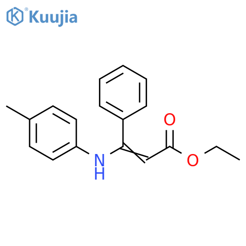 2-Propenoic acid, 3-[(4-methylphenyl)amino]-3-phenyl-, ethyl ester structure
