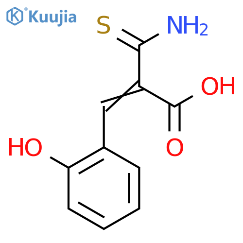 2-Carbamothioyl-3-(2-hydroxyphenyl)prop-2-enoic acid structure