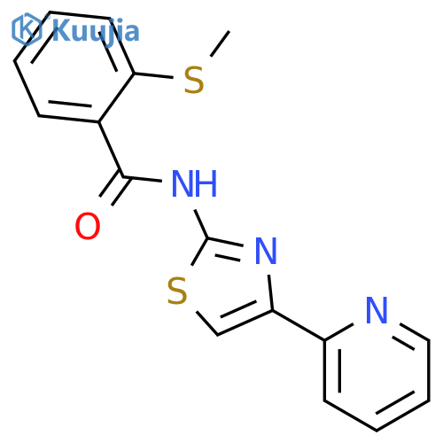 2-(methylsulfanyl)-N-4-(pyridin-2-yl)-1,3-thiazol-2-ylbenzamide structure