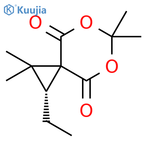 5,7-Dioxaspiro[2.5]octane-4,8-dione, 2-ethyl-1,1,6,6-tetramethyl-, (2R)- structure