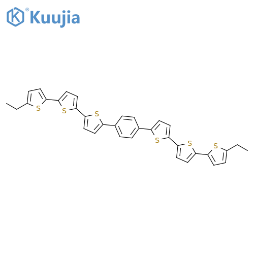 2,2':5',2''-Terthiophene, 5,5'''-(1,4-phenylene)bis[5''-ethyl- structure