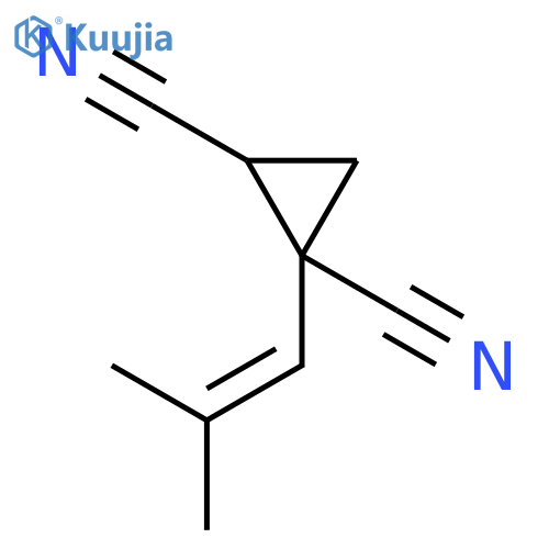 1,2-Cyclopropanedicarbonitrile, 1-(2-methyl-1-propenyl)- structure