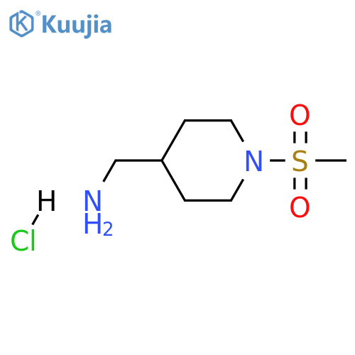 1-(1-methanesulfonylpiperidin-4-yl)methanamine hydrochloride structure