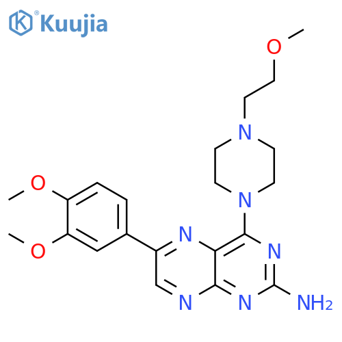 2-Pteridinamine,6-(3,4-dimethoxyphenyl)-4-[4-(2-methoxyethyl)-1-piperazinyl]- structure
