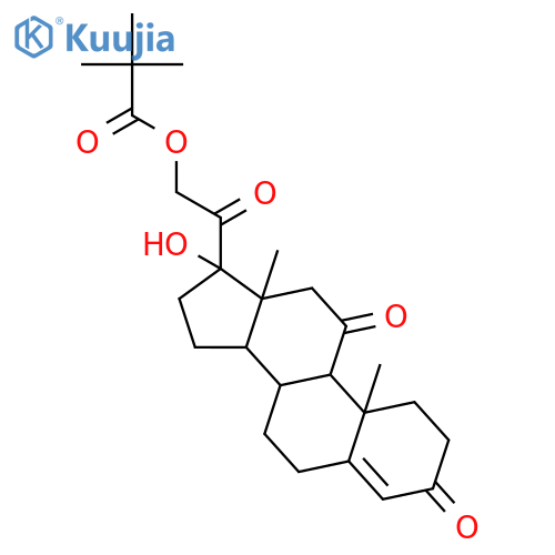 17,21-dihydroxypregn-4-ene-3,11,20-trione 21-pivalate structure