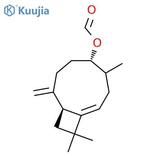 (1R-(1R*,5S*,9S*))-4,11,11-Trimethyl-8-methylenebicyclo(7.2.0)undecen-5-yl formate structure
