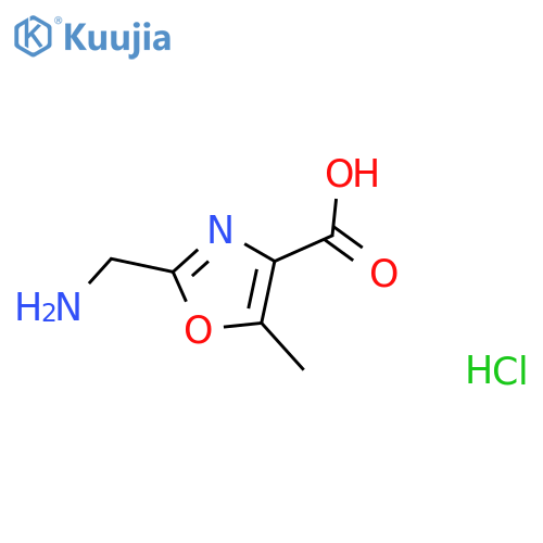 2-(aminomethyl)-5-methyl-1,3-oxazole-4-carboxylic acid hydrochloride structure