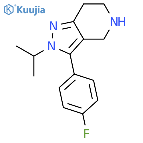 2H-Pyrazolo[4,3-c]pyridine,3-(4-fluorophenyl)-4,5,6,7-tetrahydro-2-(1-methylethyl)- structure