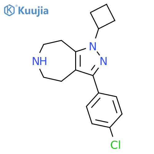 Pyrazolo[3,4-d]azepine,3-(4-chlorophenyl)-1-cyclobutyl-1,4,5,6,7,8-hexahydro- structure