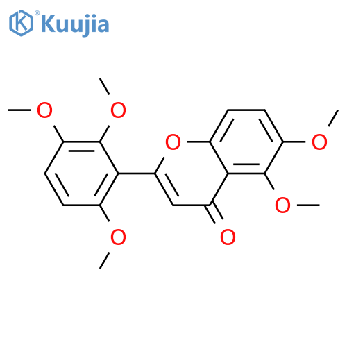 4H-1-BENZOPYRAN-4-ONE, 5,6-DIMETHOXY-2-(2,3,6-TRIMETHOXYPHENYL)- structure