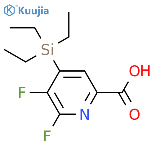 2-PYRIDINECARBOXYLIC ACID, 5,6-DIFLUORO-4-(TRIETHYLSILYL)- structure