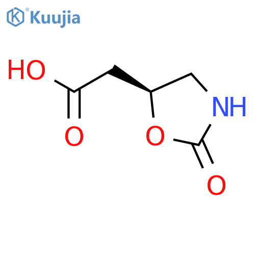 2-(5S)-2-oxo-1,3-oxazolidin-5-ylacetic acid structure