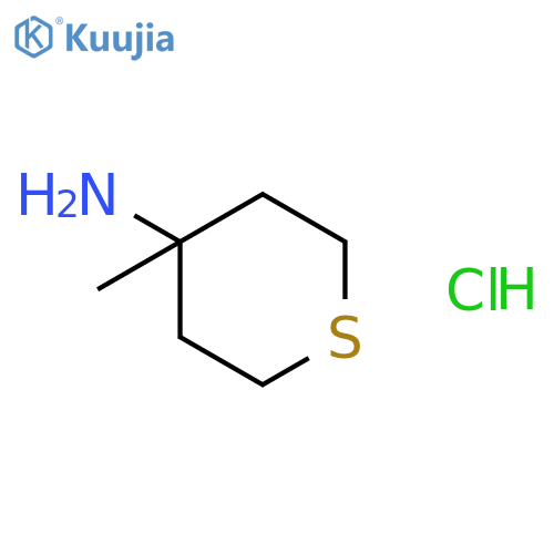 4-methyltetrahydrothiopyran-4-amine;hydrochloride structure