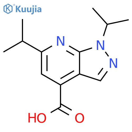 1,6-Bis(propan-2-yl)-1H-pyrazolo3,4-bpyridine-4-carboxylic Acid structure