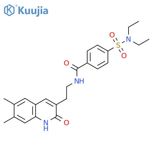 4-(diethylsulfamoyl)-N-2-(6,7-dimethyl-2-oxo-1,2-dihydroquinolin-3-yl)ethylbenzamide structure