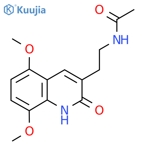 N-2-(5,8-dimethoxy-2-oxo-1,2-dihydroquinolin-3-yl)ethylacetamide structure