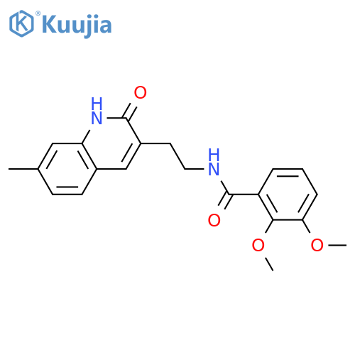 2,3-dimethoxy-N-2-(7-methyl-2-oxo-1,2-dihydroquinolin-3-yl)ethylbenzamide structure