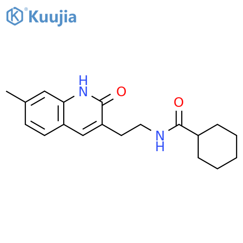N-2-(7-methyl-2-oxo-1,2-dihydroquinolin-3-yl)ethylcyclohexanecarboxamide structure