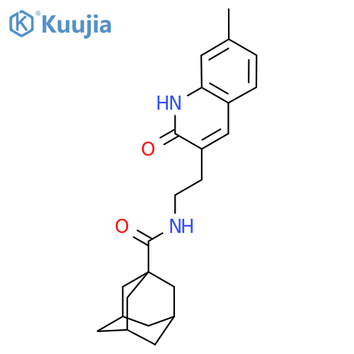 N-2-(7-methyl-2-oxo-1,2-dihydroquinolin-3-yl)ethyladamantane-1-carboxamide structure
