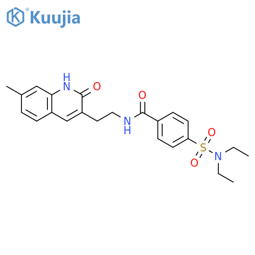 4-(diethylsulfamoyl)-N-2-(7-methyl-2-oxo-1,2-dihydroquinolin-3-yl)ethylbenzamide structure