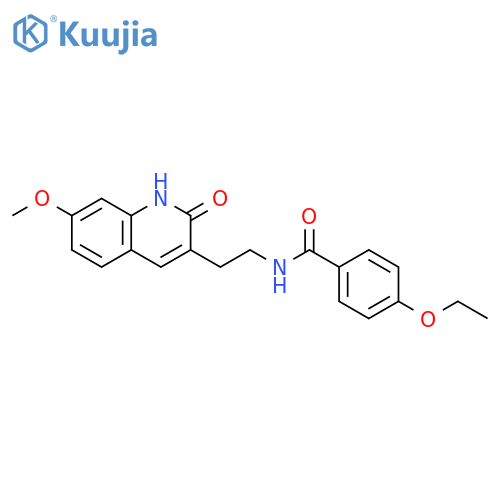 4-ethoxy-N-2-(7-methoxy-2-oxo-1,2-dihydroquinolin-3-yl)ethylbenzamide structure