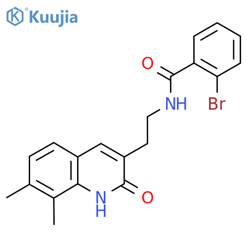 2-bromo-N-2-(7,8-dimethyl-2-oxo-1,2-dihydroquinolin-3-yl)ethylbenzamide structure