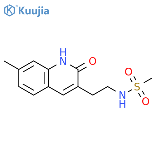 N-2-(7-methyl-2-oxo-1,2-dihydroquinolin-3-yl)ethylmethanesulfonamide structure