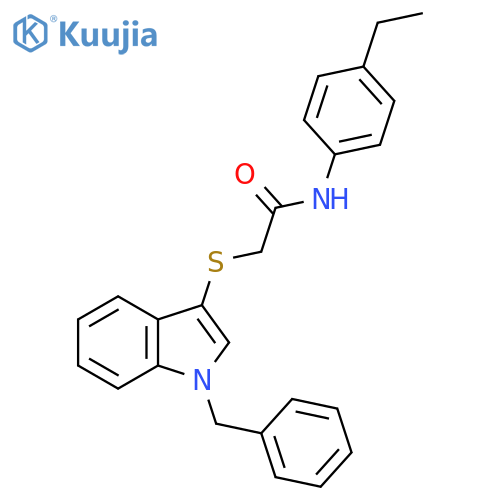2-(1-benzyl-1H-indol-3-yl)sulfanyl-N-(4-ethylphenyl)acetamide structure